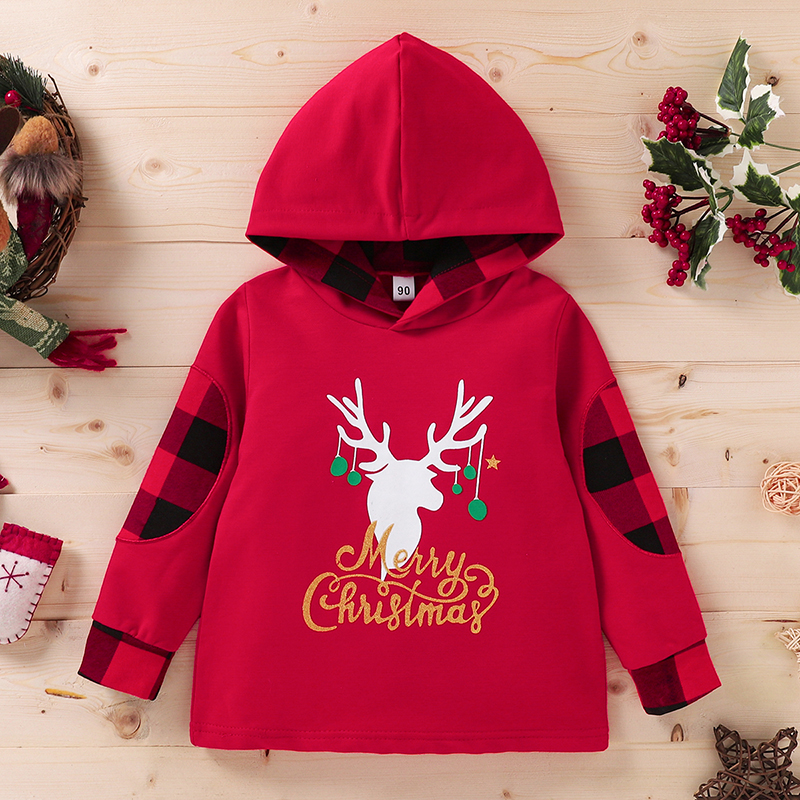 

Baby / Toddler Christmas Plaid Hooded Pullover