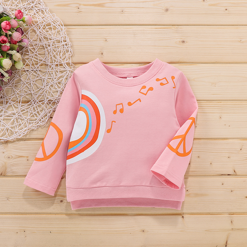 

1pc Baby Girl Long-sleeve Cotton casual Pullovers & Hoodies