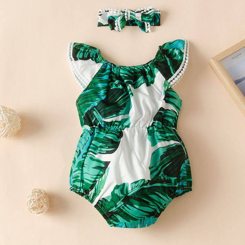 

2pcs Baby Girl casual Floral Rompers & Bodysuits