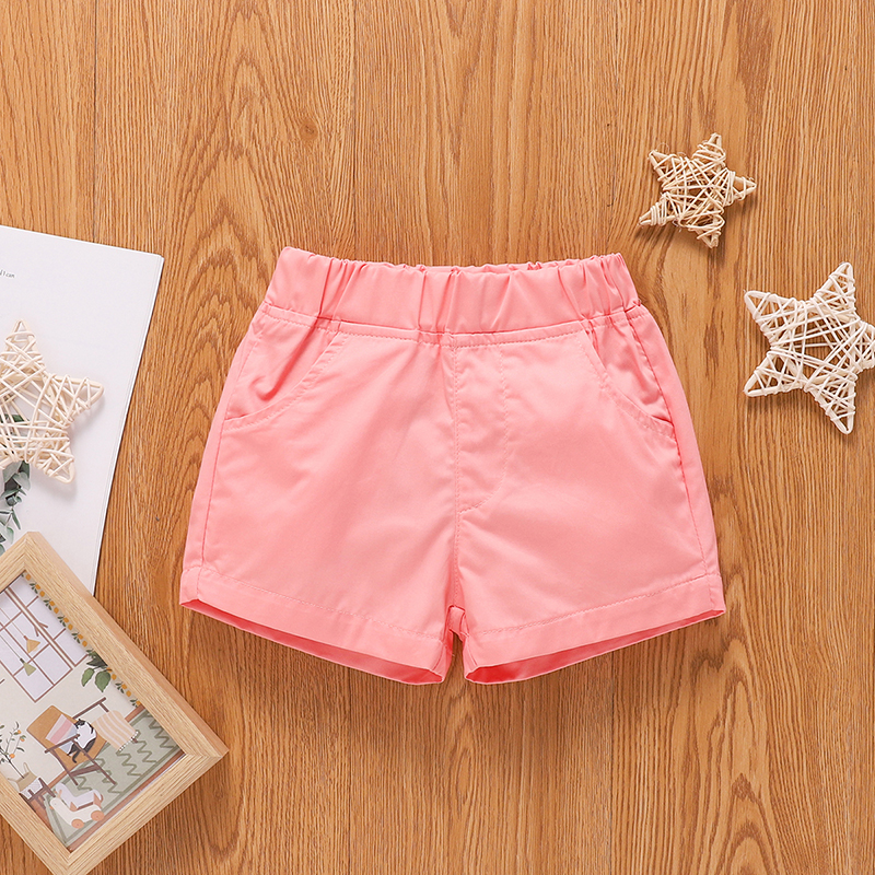 

100% Cotton Solid Color Baby Shorts