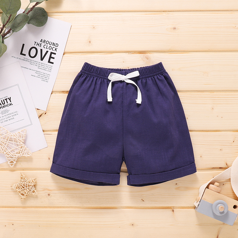 

100% Cotton Solid Baby Casual Shorts