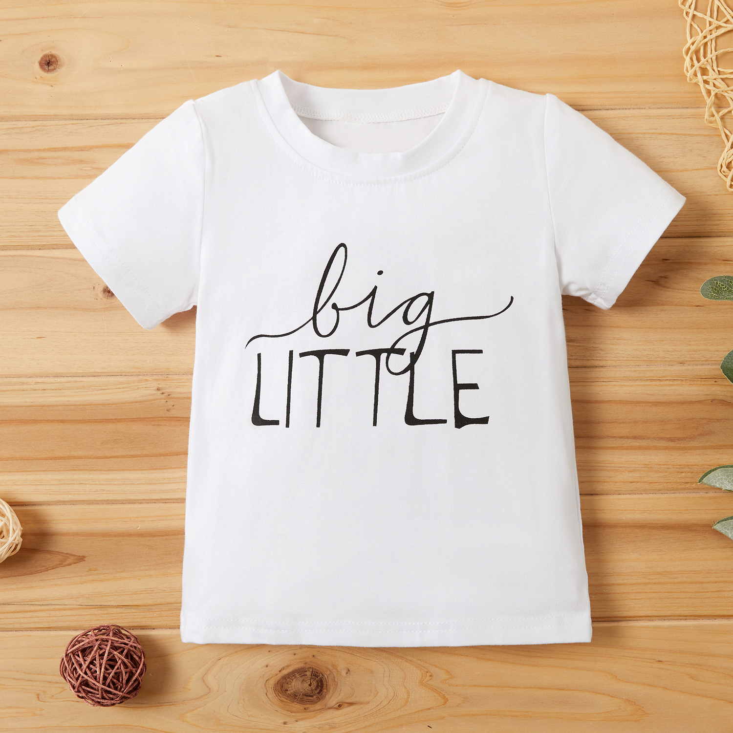 

Baby Unisex casual Letter Tee Solid Cotton Baby Clothes