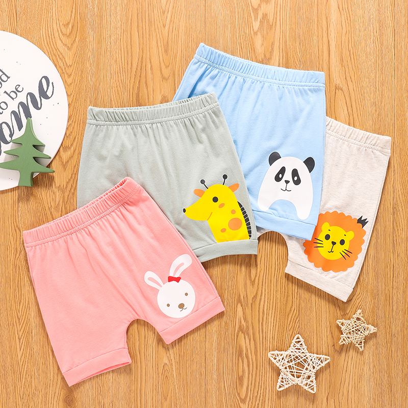 

1pc Baby Cotton Unisex casual Animal Shorts