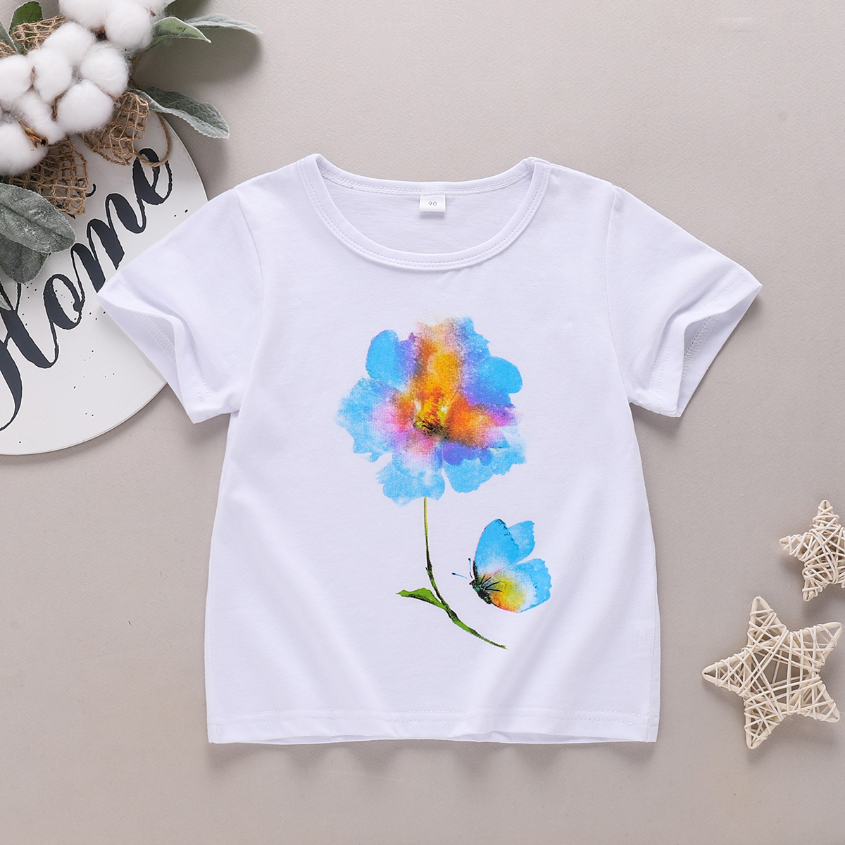 

Baby / Toddler Girl Pretty Floral Print Tee