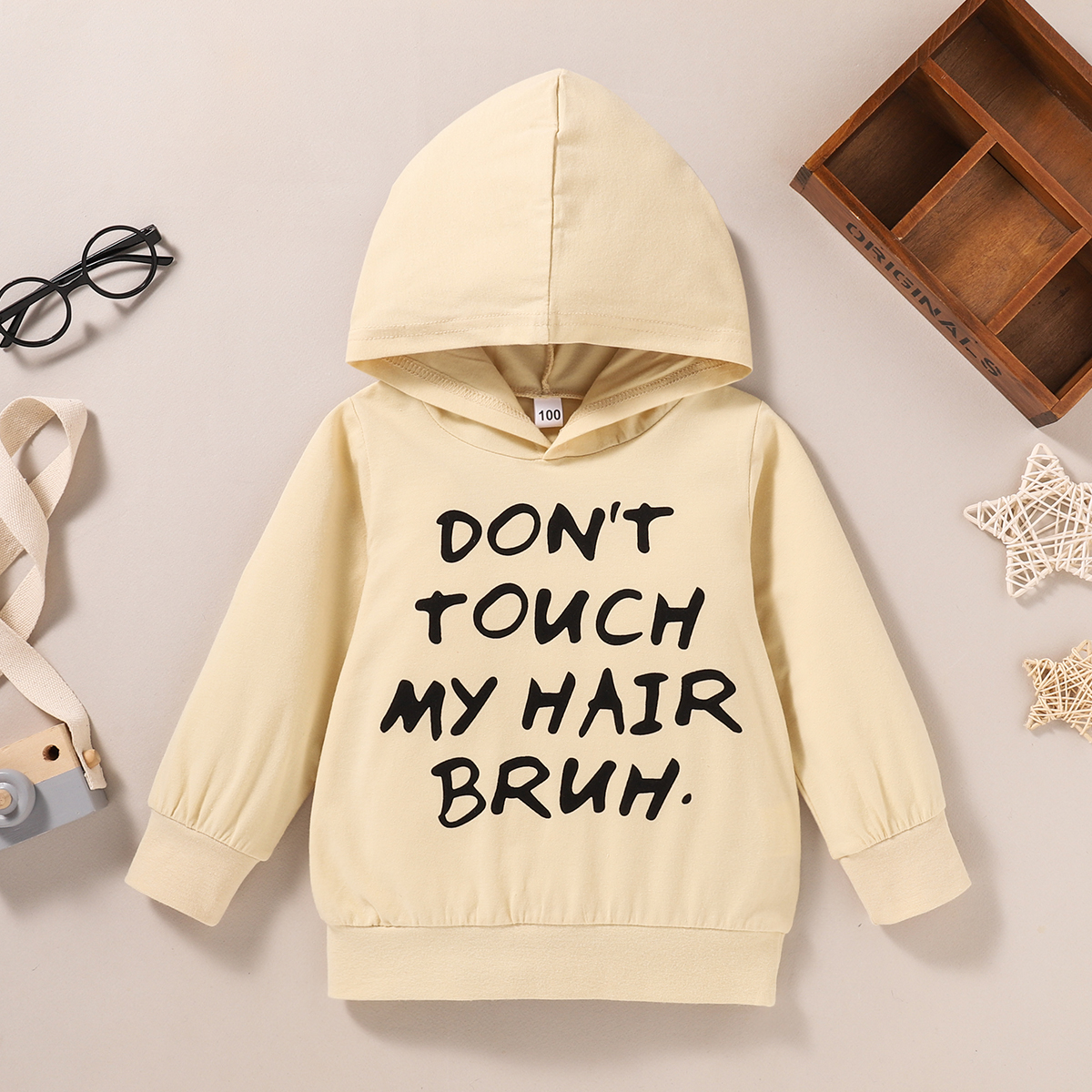 

Baby / Toddler Letter Print Long-sleeve Hoodies