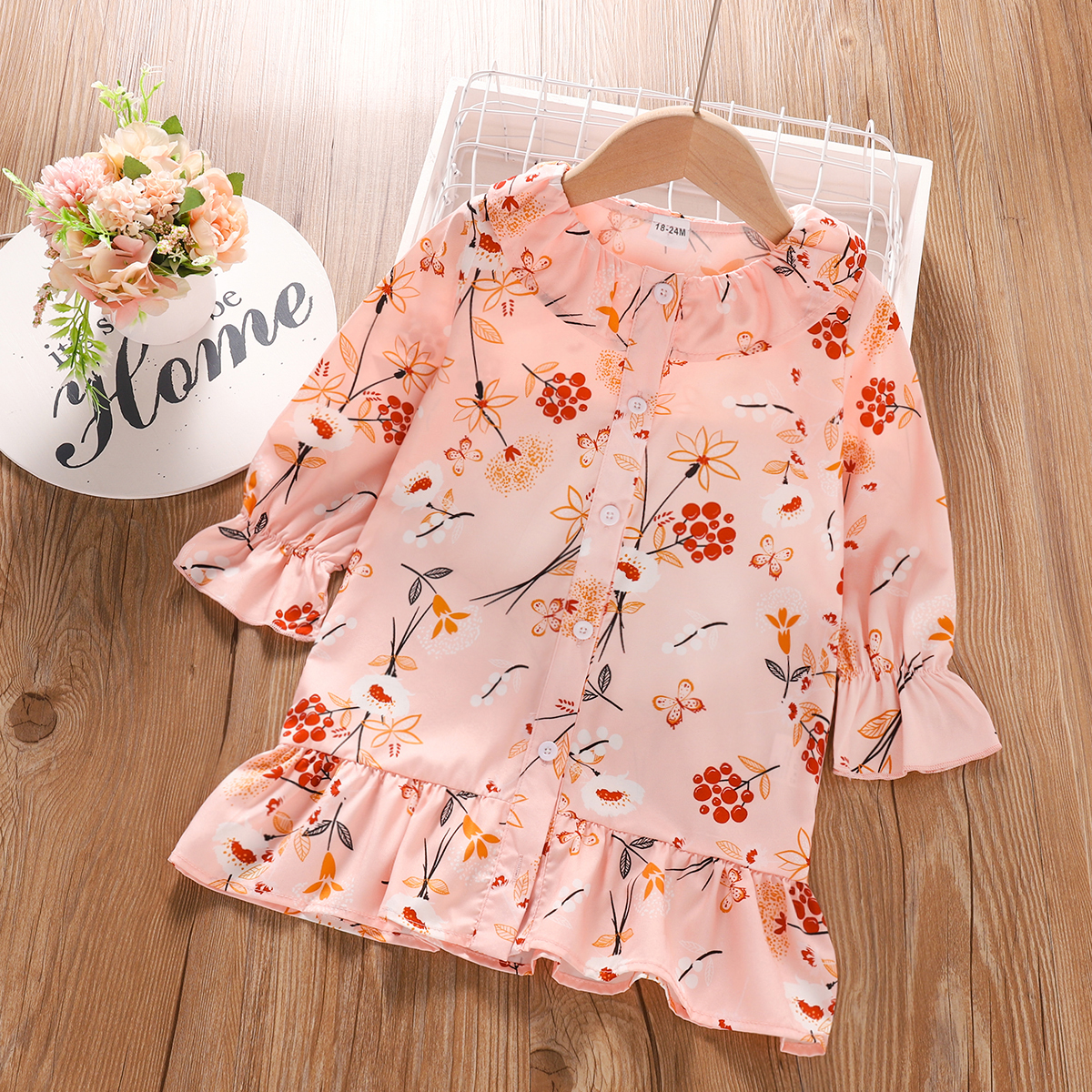 

Baby / Toddler Floral Flounce Dress