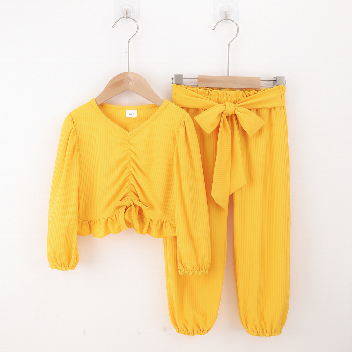 

2pcs Toddler Girl Pants suit Long-sleeve elegant Toddler's Sets