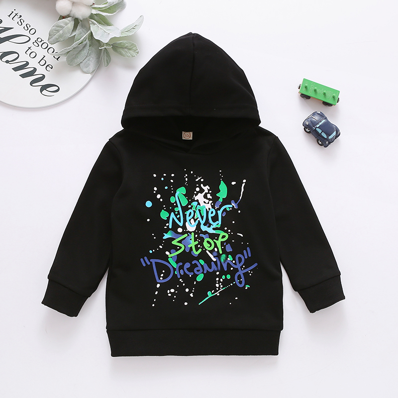 

Baby / Toddler Boy Letter Hooded Pullover