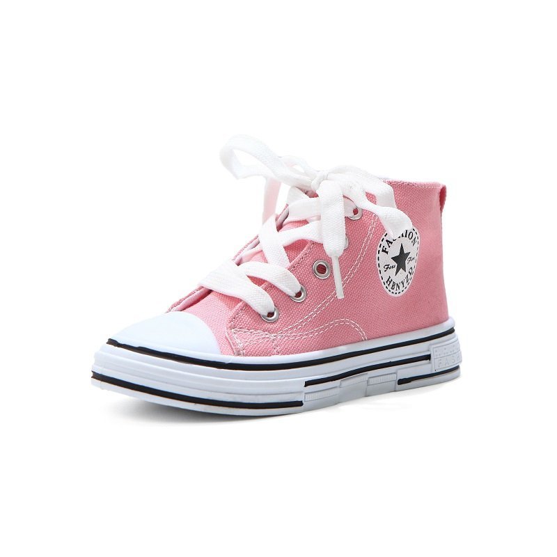 

Toddler / Kid Side Zipper Perforated Lace-up Canvas Shoes