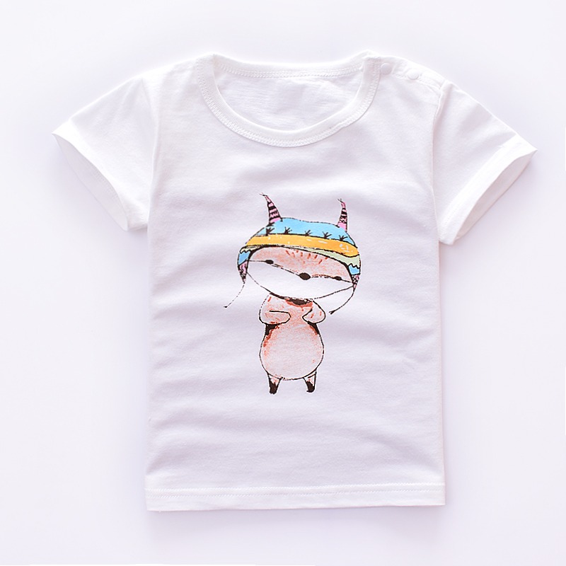

Summer boys and girls animal print short sleeves