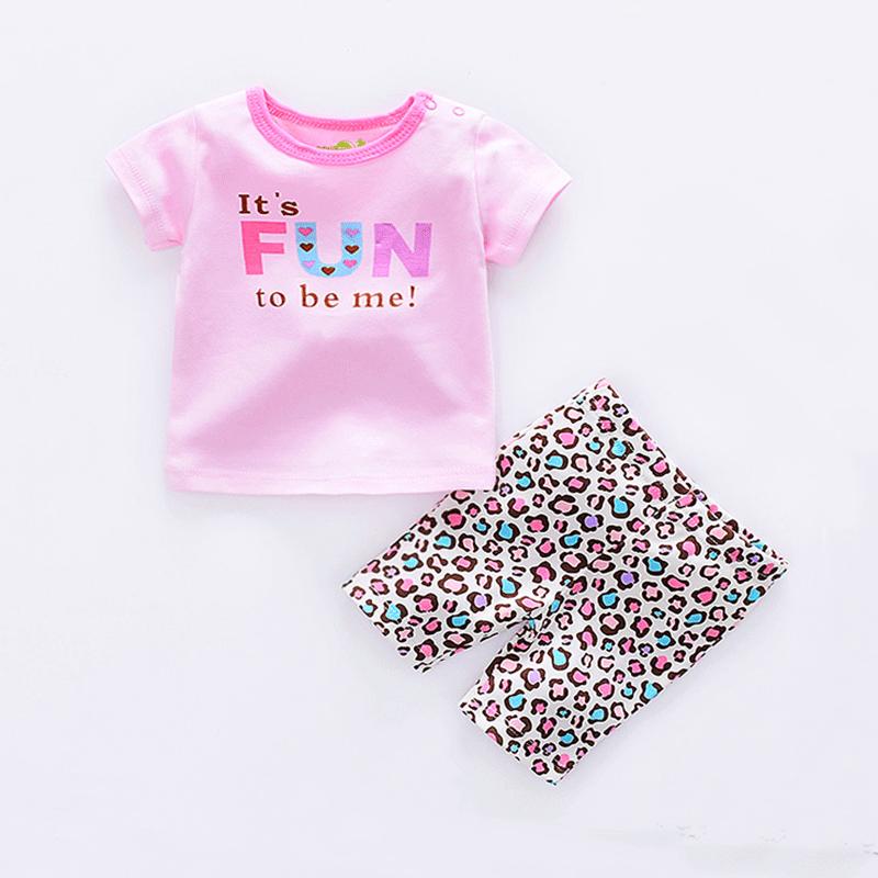 

Infant two-piece cotton summer men and women baby short-sleeved T-shirt shorts children's clothing