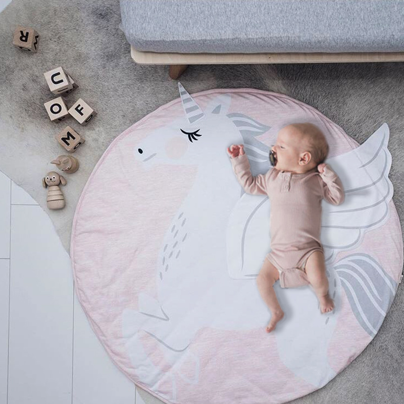 

Lovely Unicorn Design Cotton Material Play Mat for Baby