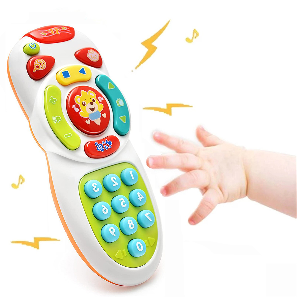 

Musical TV Remote Control Toy with Light and Sound Early Education Learning Remote Toy