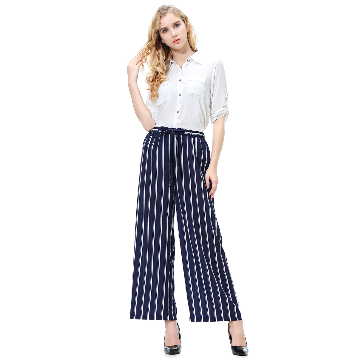 

Casual Striped Loose Pants