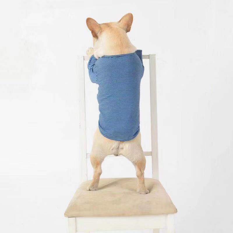 

Pet clothes striped cotton dog T-shirt