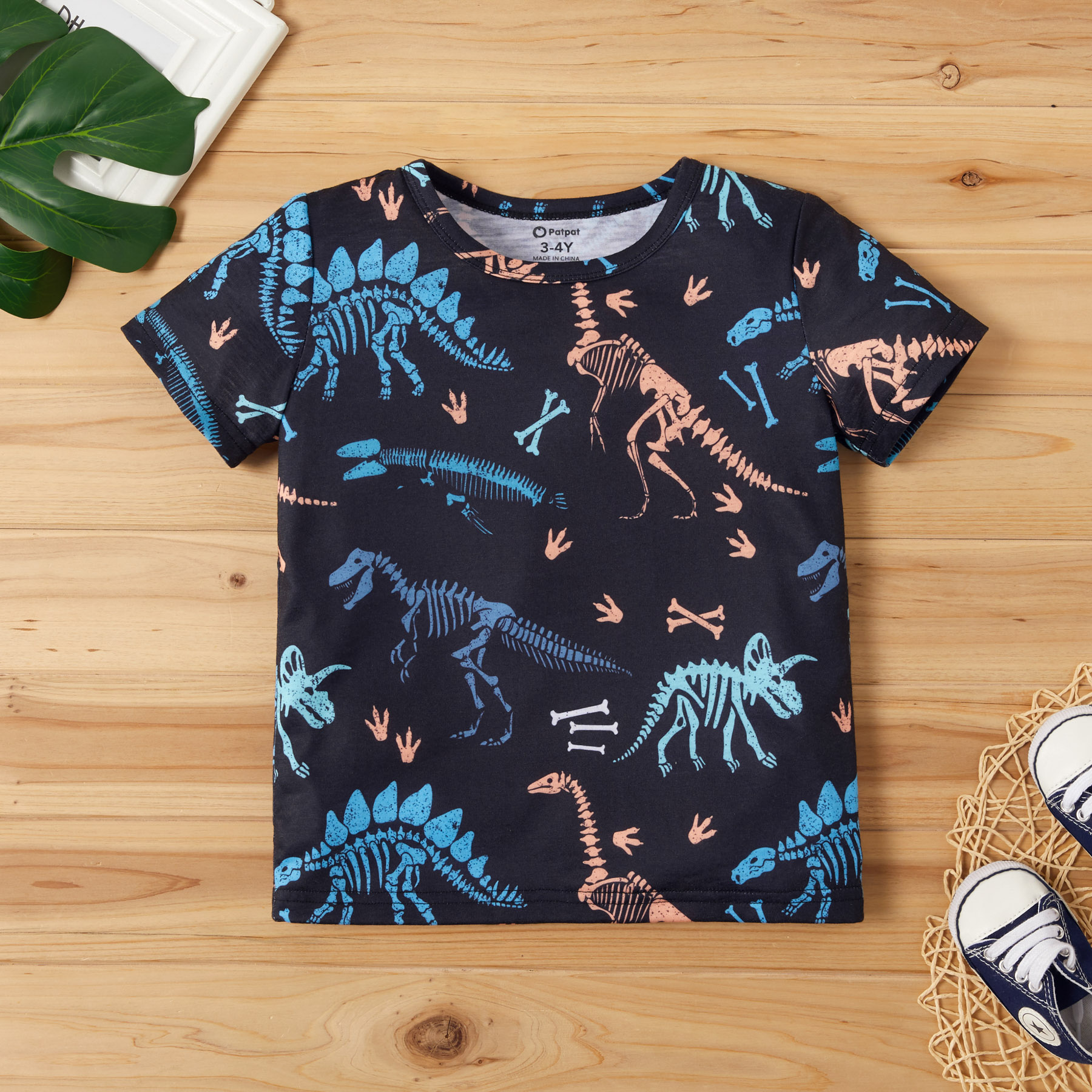 

Toddler Boy Cool Dino Print Tee