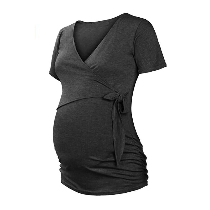 

Maternity V-neck Plain T-shirt