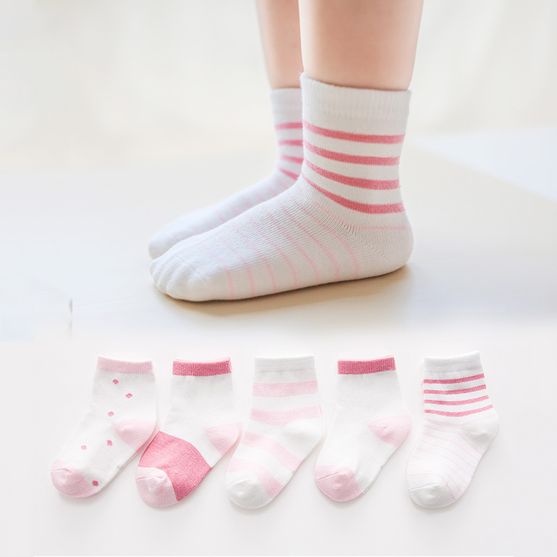 

5-pack Baby / Toddler / Kid Striped Middle Stockings