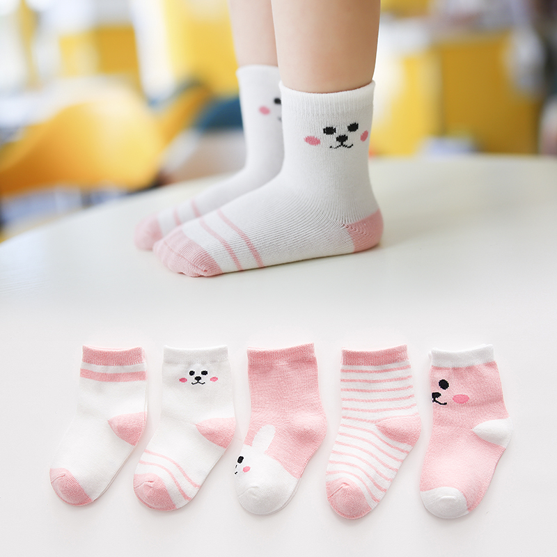 

5-pack Baby / Toddler Striped Middle Scoks