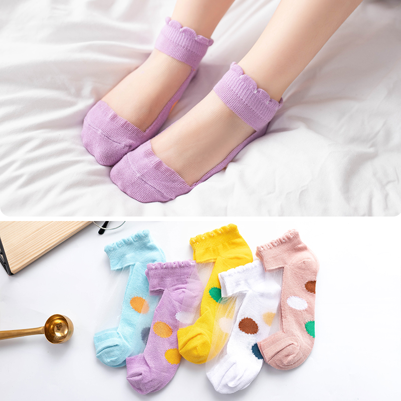 

5-pack Baby / Toddler / Kid Mesh Breathable Ruffled Socks