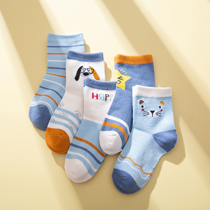 

5-pack Baby / Toddler / Kid Striped Middle Socks