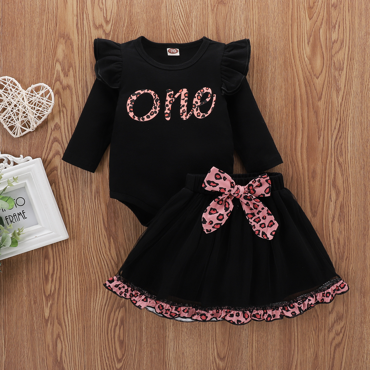 

Baby Girl Letter Street style Long-sleeve Cotton Suit-dress
