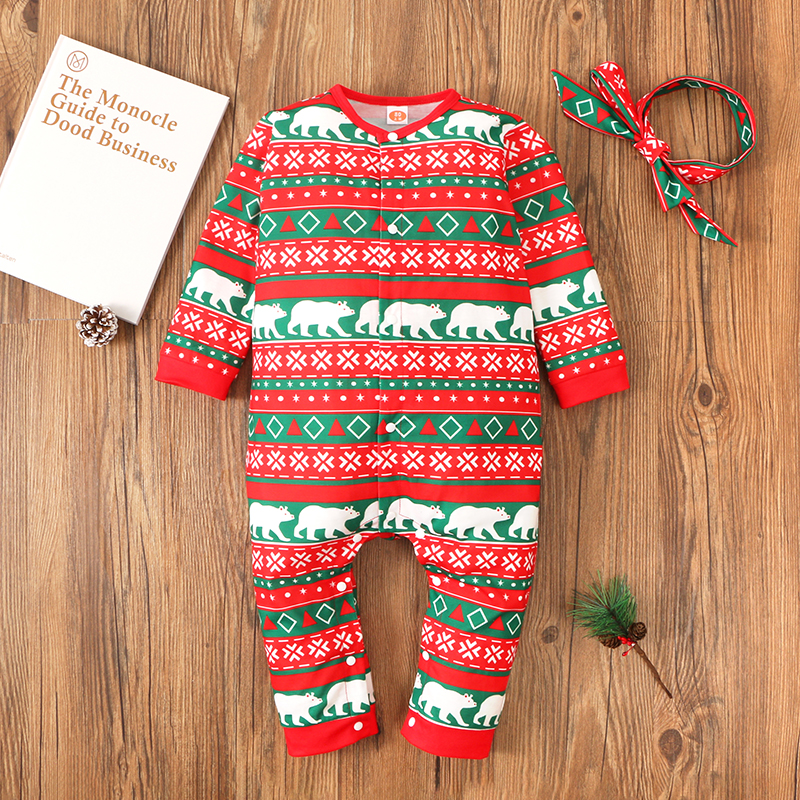 

2-piece Baby Christmas Jumpsuit with Headband