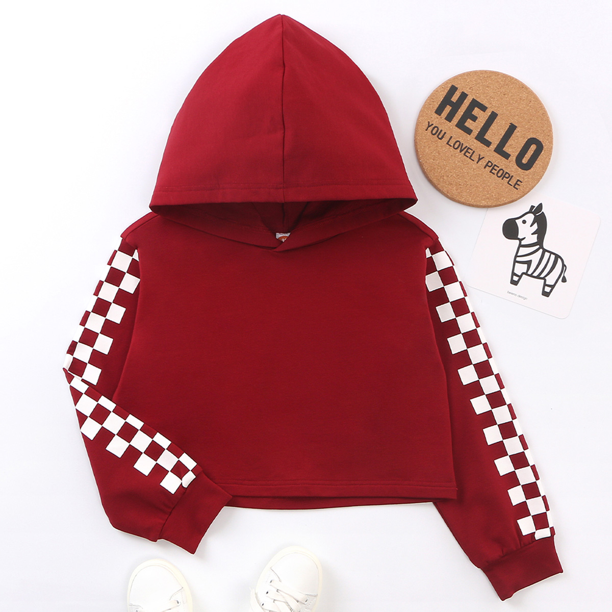 

Kids Boy Plaid Hooded Sweatshirt