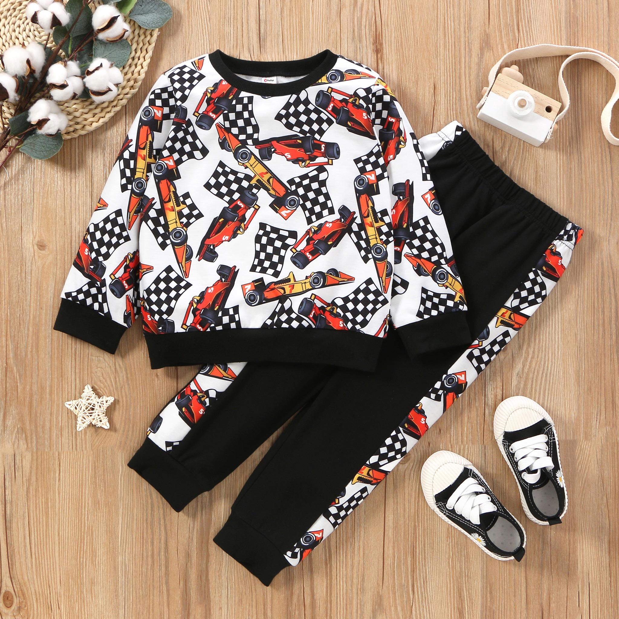 

Toddler Boy Cartoon Top & Pants Set