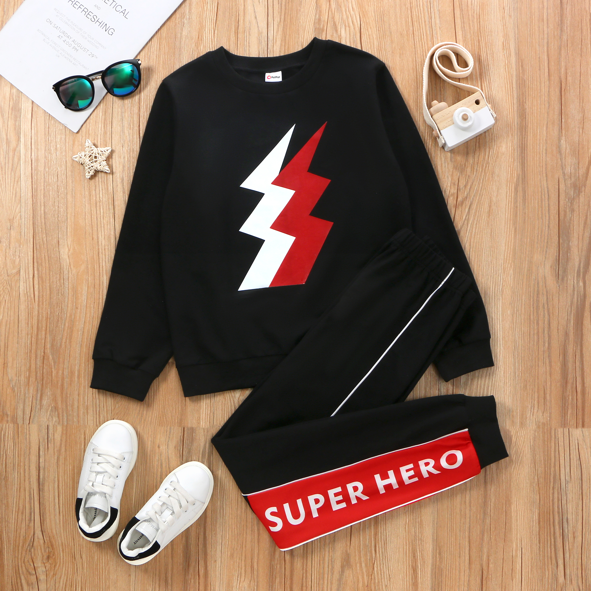 

Kid Boy Lightning Pullover & Pants Set