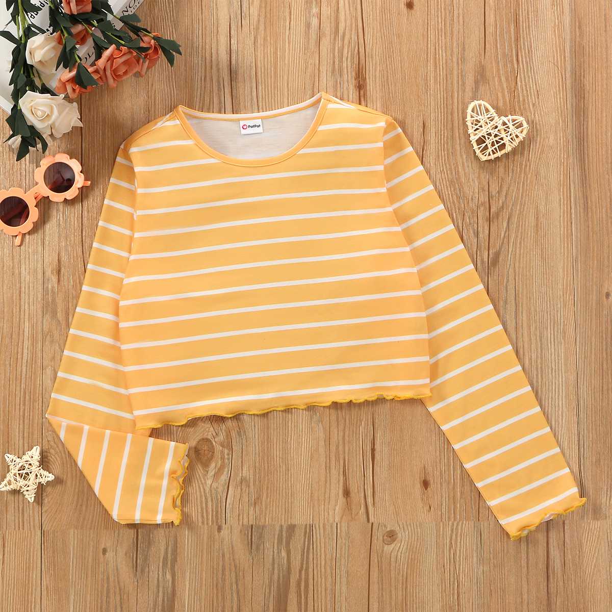 

Kid Girl Beautiful Butterfly & Stripe T-shirt