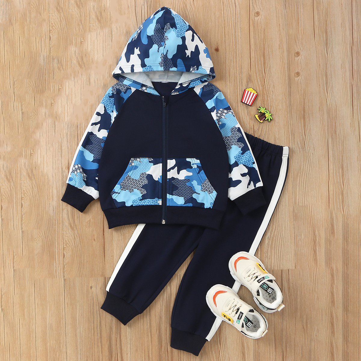 

Toddler Boy Camouflage Top & Pants Sets