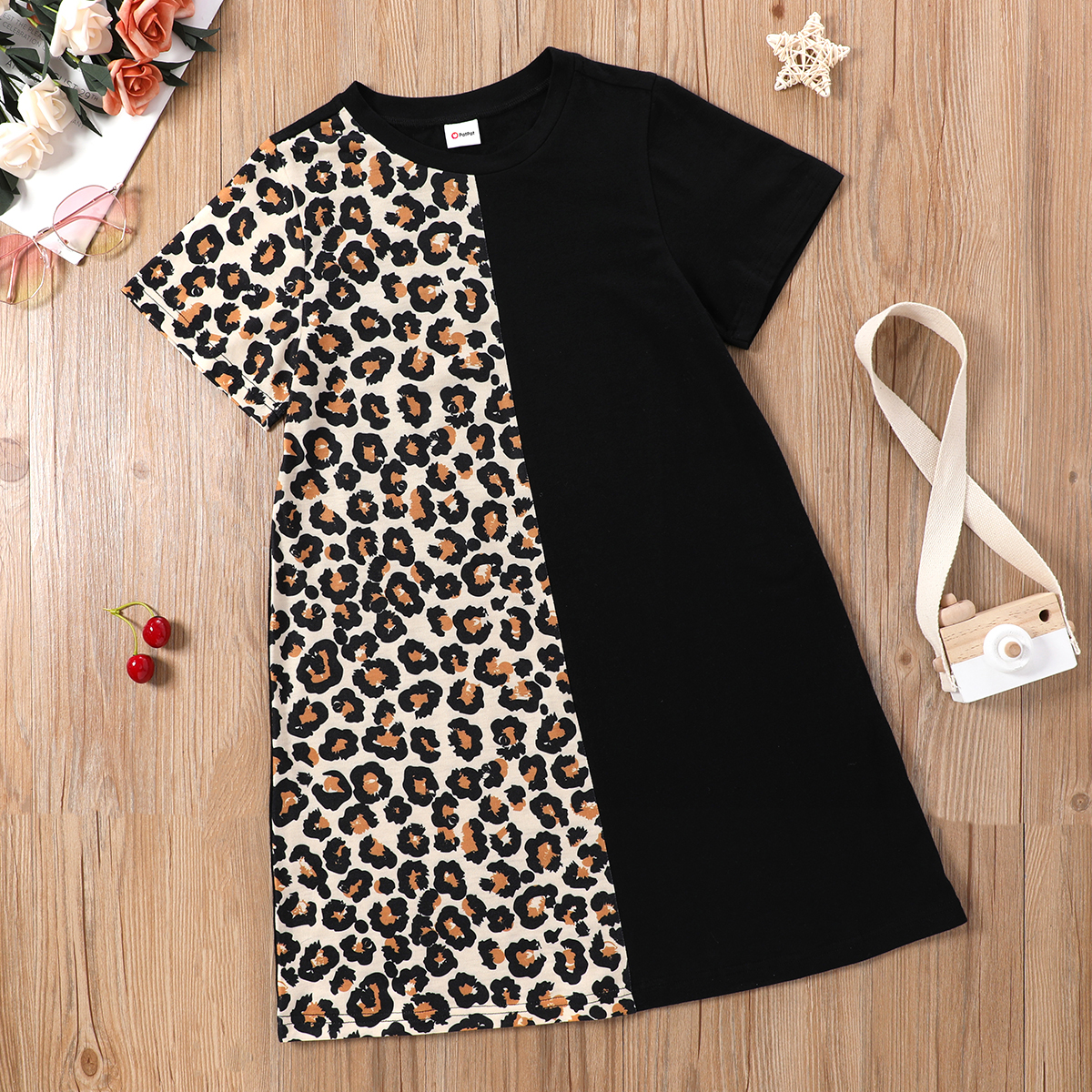 

Pretty Kid Girl Leopard Print Casual Dress