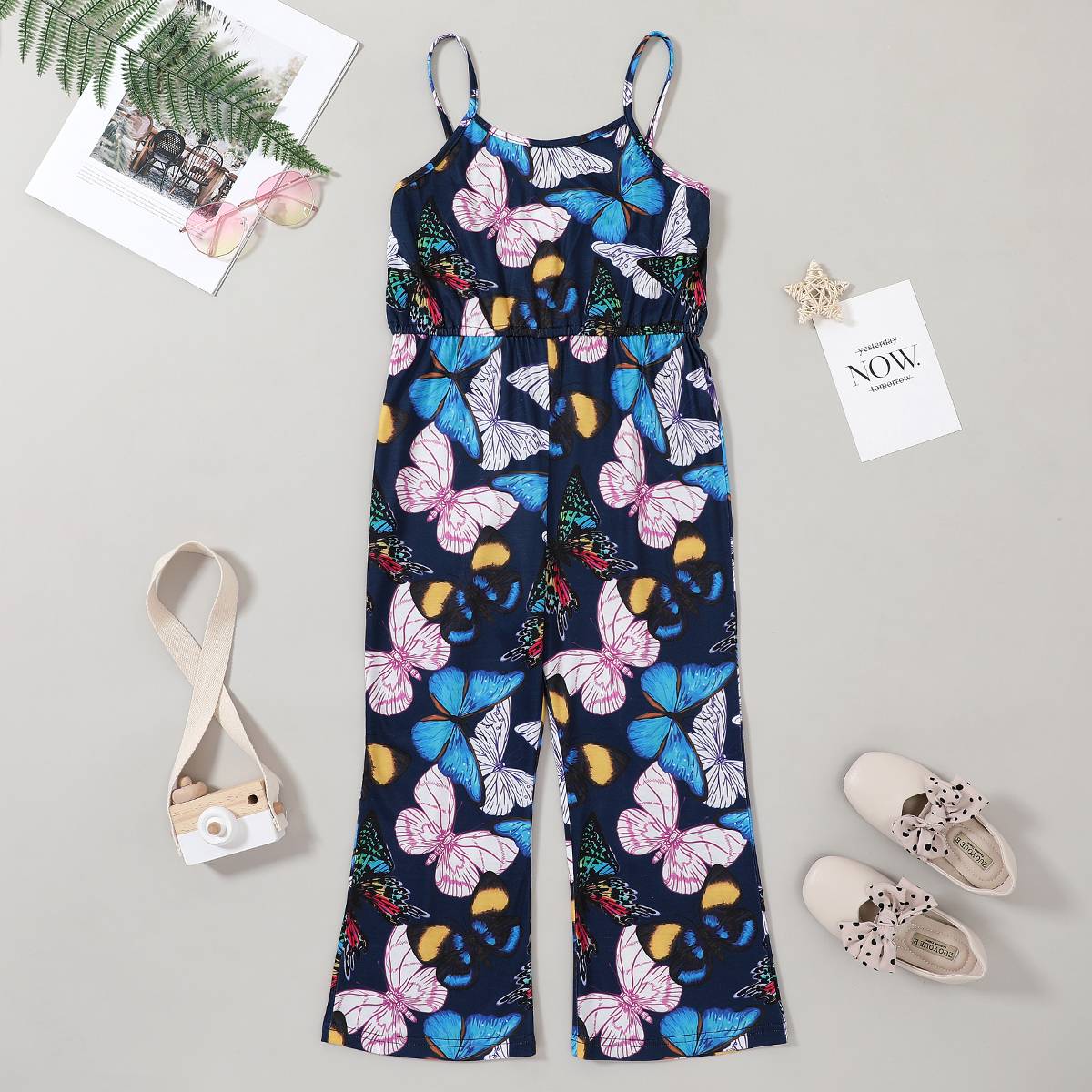 

1pc Kid Girl Sling Animal & Insect Butterfly Rompers
