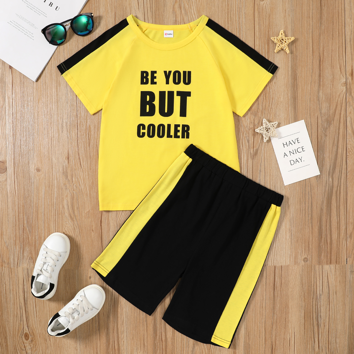 

Trendy Kid Boy Letter Print 2 pcs Sports Suits
