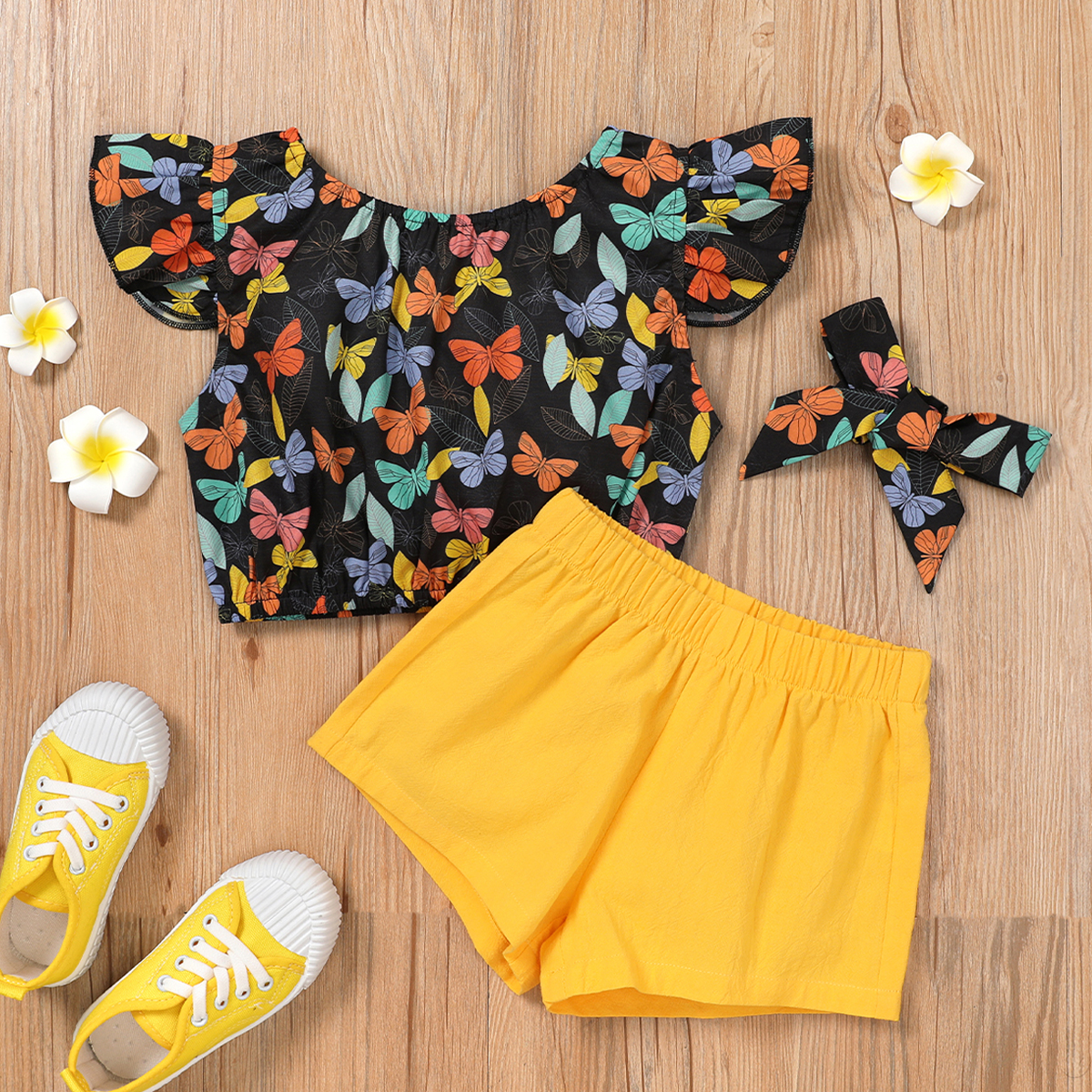 

Trendy Toddler Girl Butterfly Headband Set