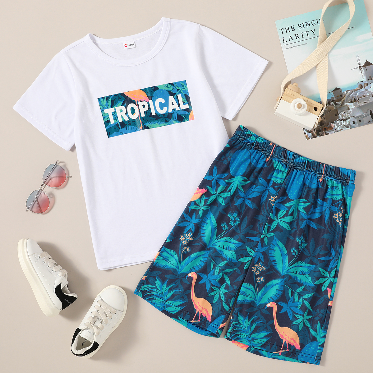 

Trendy Kid Boy Tropical Casual Suits
