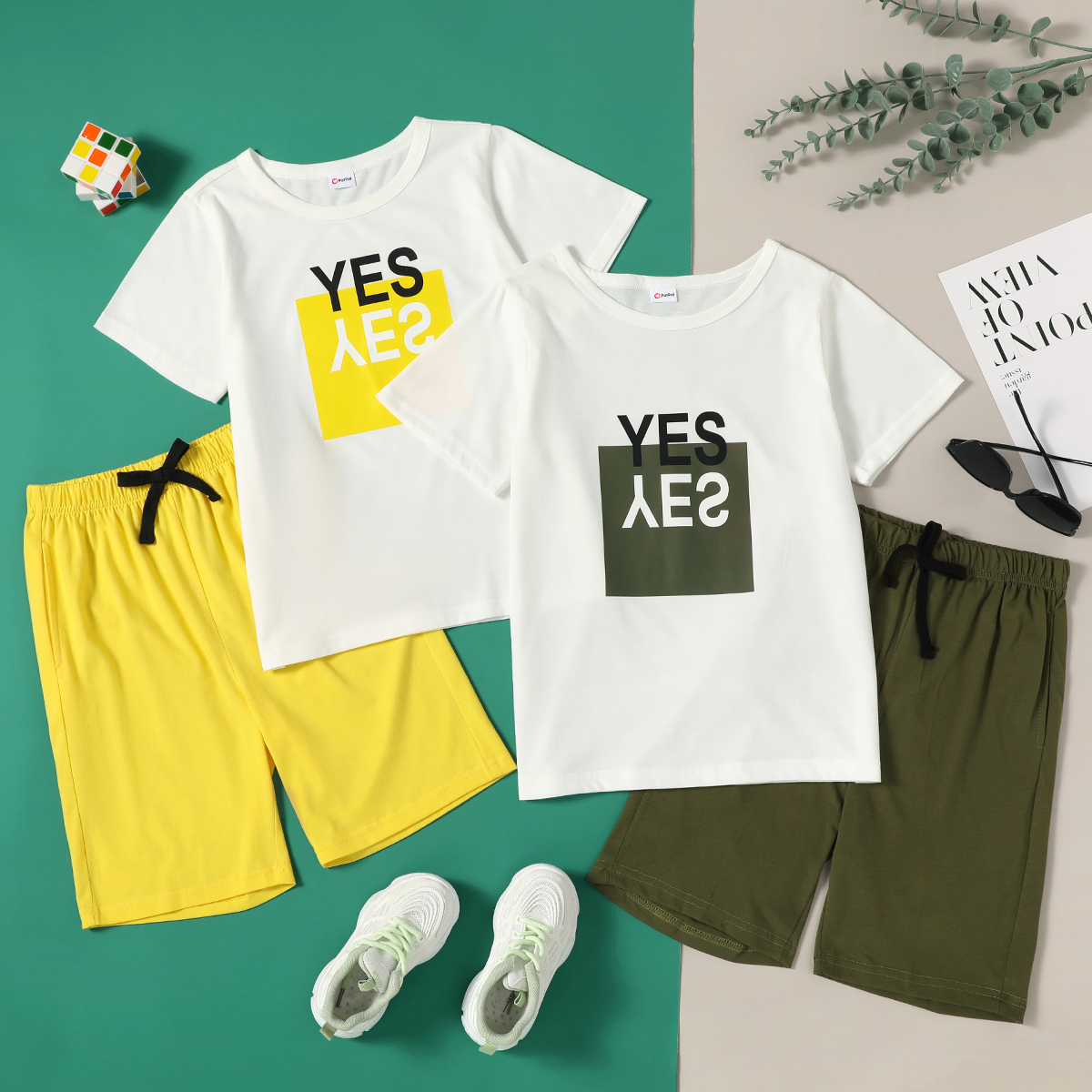 

Trendy Kid Boy Letter Shorts Suits