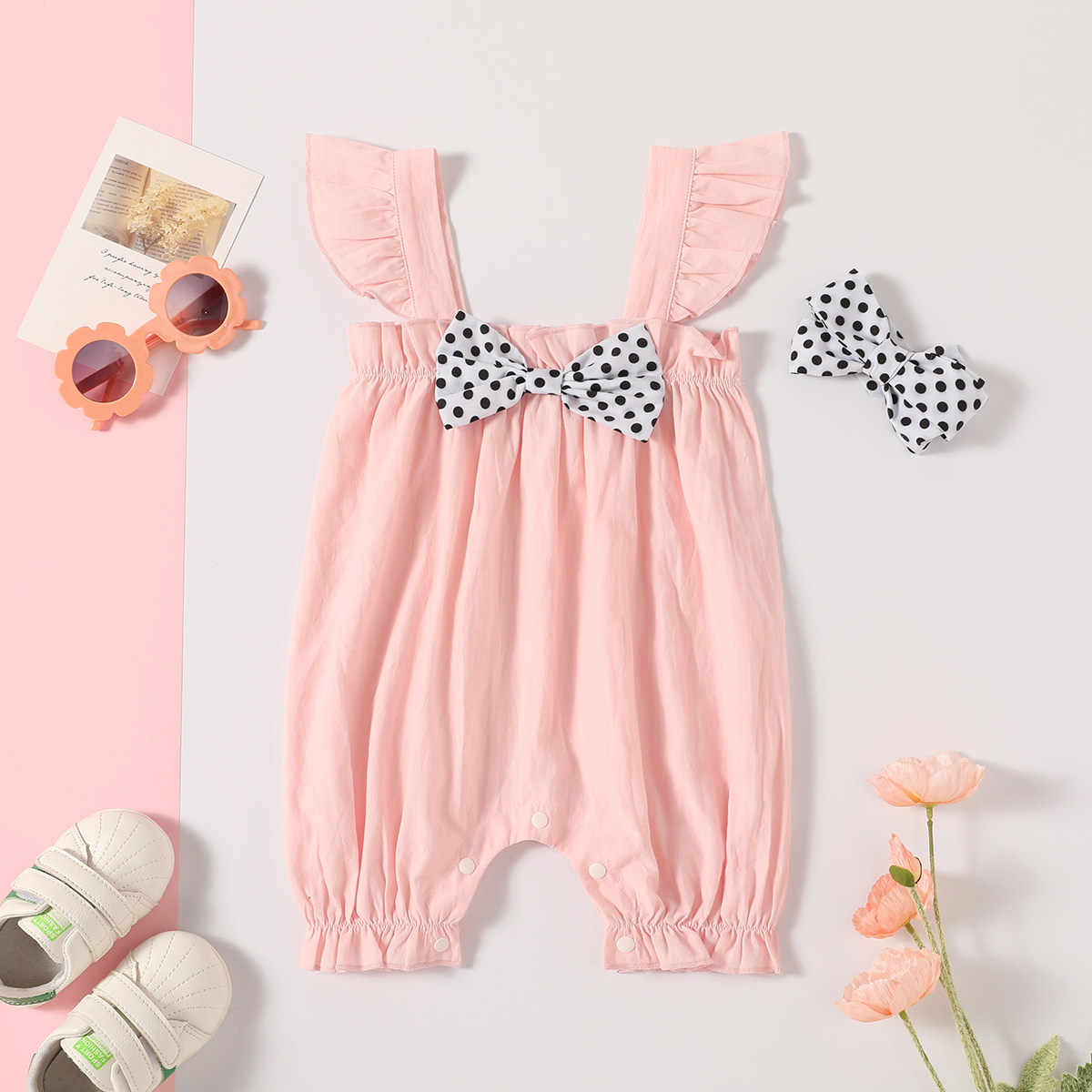 

2pcs Baby girl casual Cotton Rompers & Bodysuits