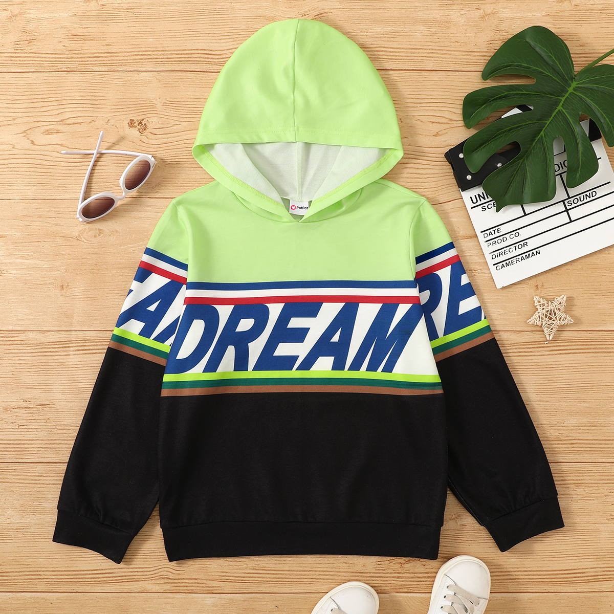 

Trendy Kid Boy Letter Print Hooded Sporty Sweatshirt