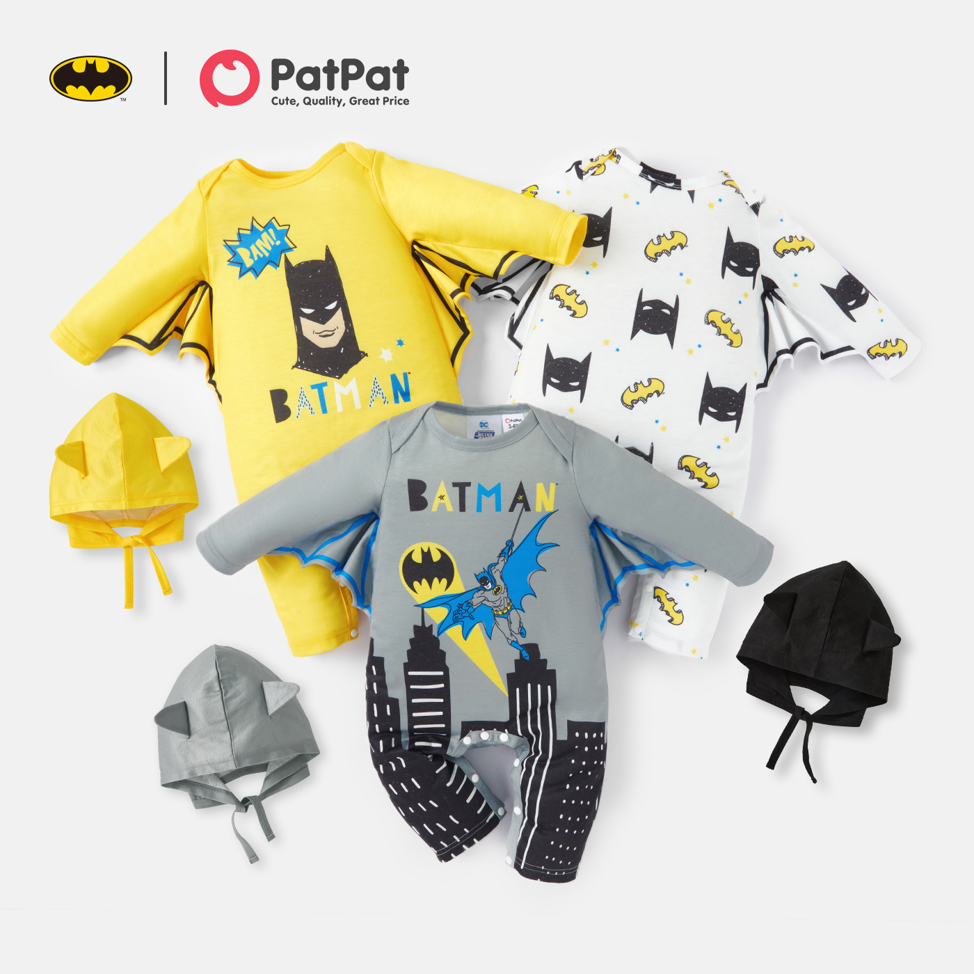 

Justice League 2pcs Baby Boy/Girl Graphic Print Long-sleeve Jumpsuit with Hat Set
