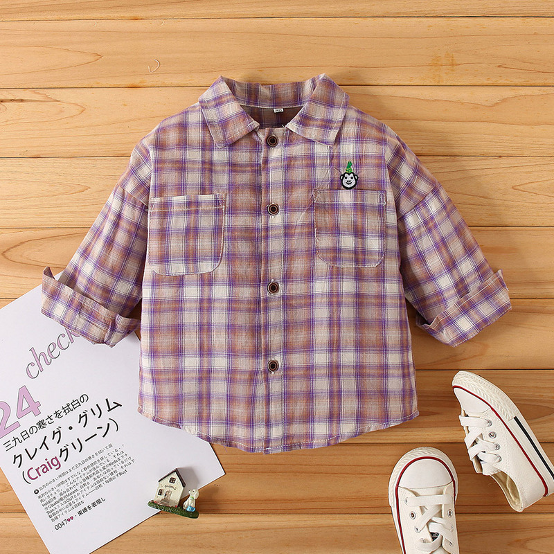 

Toddler Boy Casual Plaid Shirt