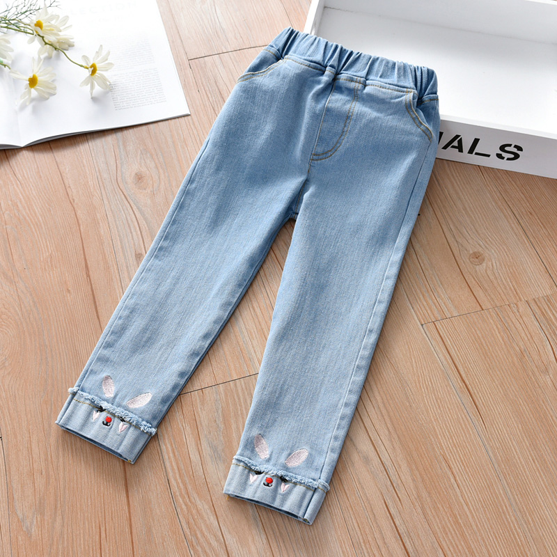 

Baby / Toddler Rabbit Embroidered Denim Pants