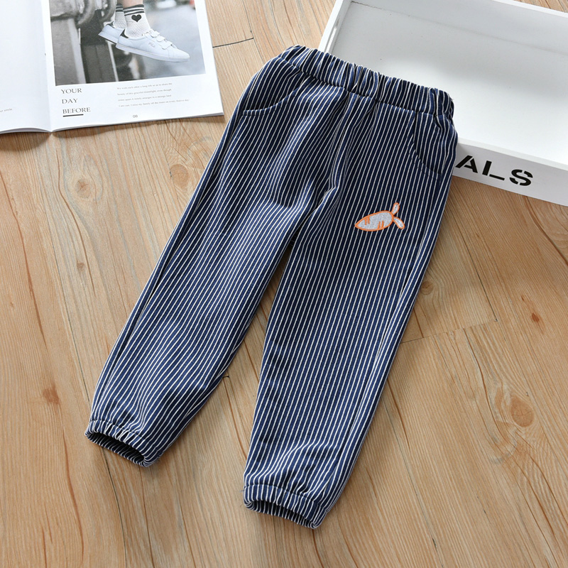 

Baby / Toddler Embroidered Striped Casual Pants