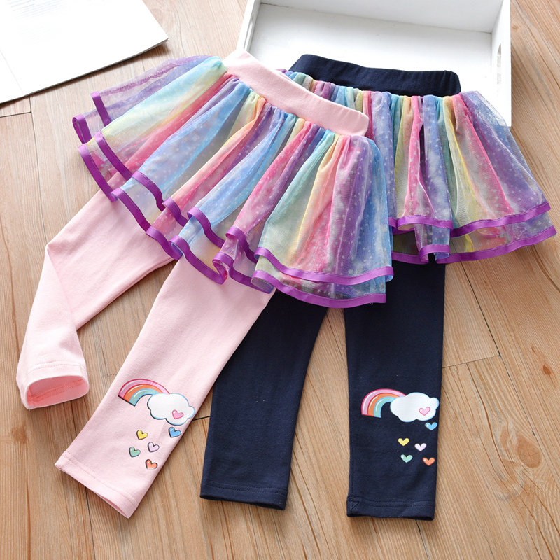 

Toddler Girl Cloud Rainbow Gradient Print Pants