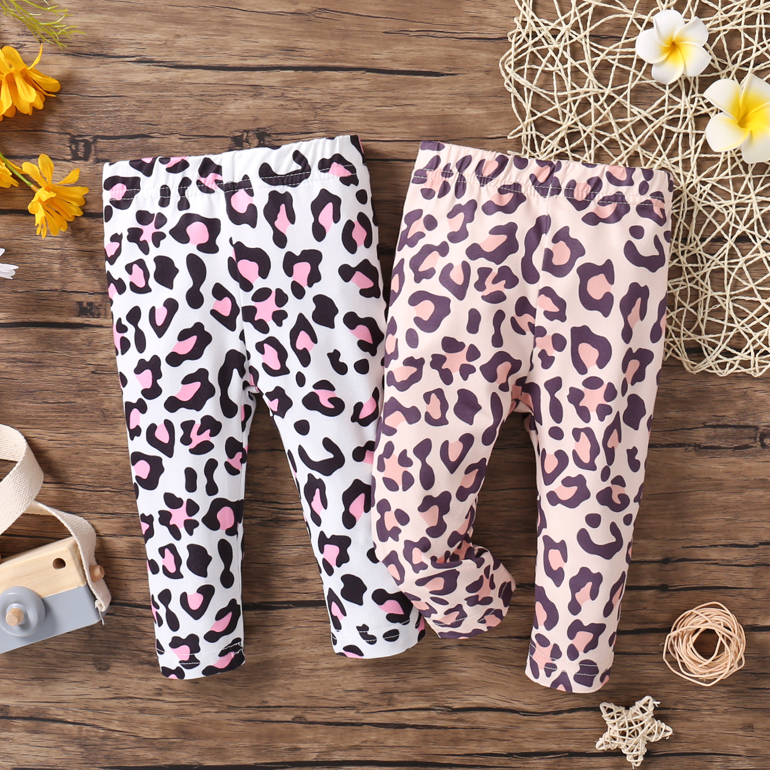 

Baby Girl Allover Leopard Print High Waist Leggings