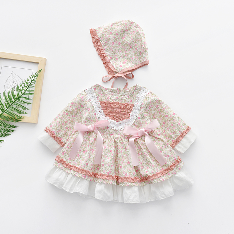 

2-pcs Baby Girl elegant Floral Costumes & Formal Dresses & Tuxedos Sweet Princess dress Baby Girl Clothes