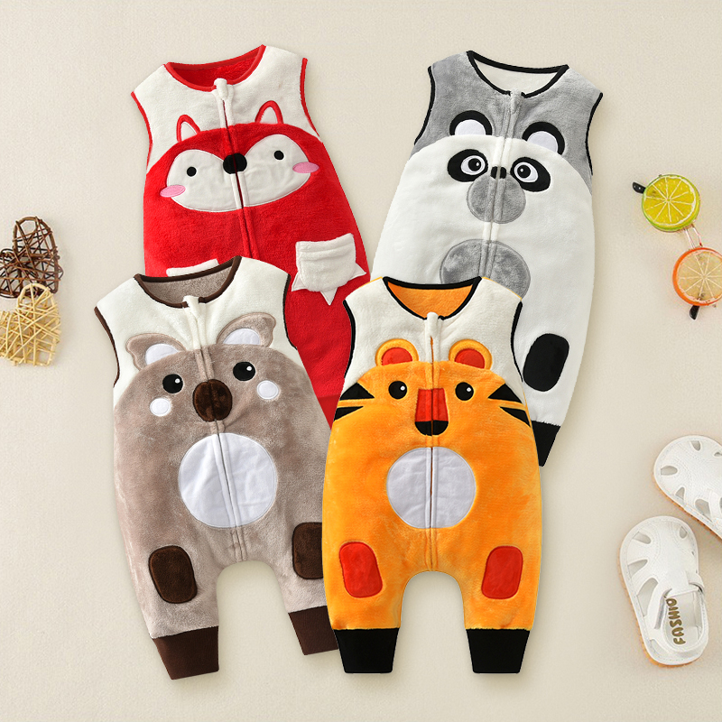 

Baby Adorable Animal Fleece Sleeveless Jumpsuit