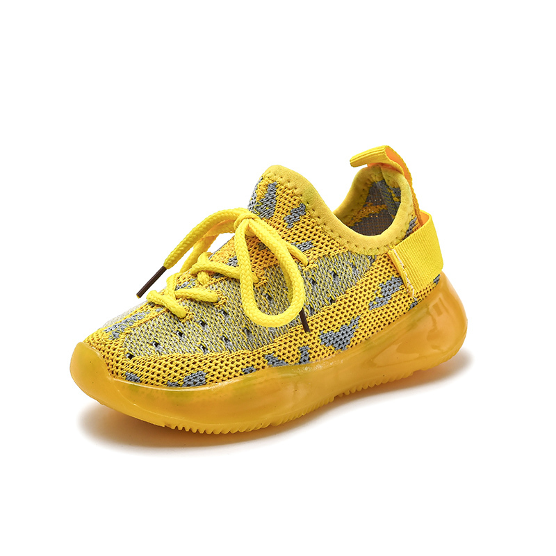 

Toddler / Kid Breathable Knitted Lace-up Sneakers