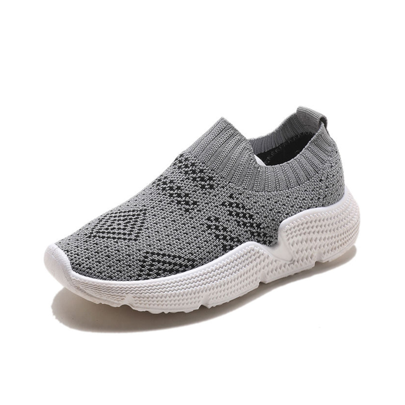 

Toddler / Kids Breathable Knitted Striped Casual Sneakers